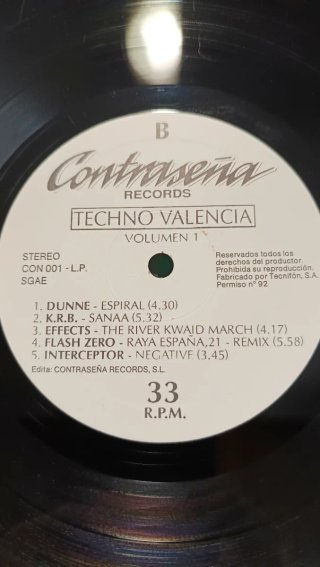 Vinilo Techno Valencia Vol. 1 (1991) Contraseña