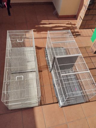 Jaula doble para pájaros