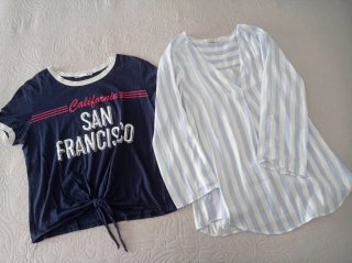 Lote 8 prendas M: 6 camisetas, falda y mono