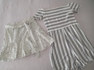 Lote 8 prendas M: 6 camisetas, falda y mono