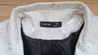 Traje de noche blanco estampado Talla M