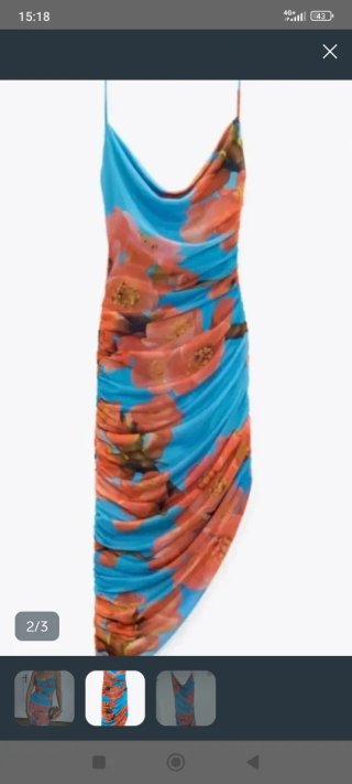 Vestido de tirantes con estampado floral