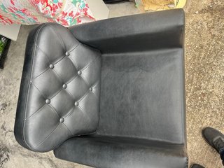 Sillón Peluquería/Barbería Negro Giratorio