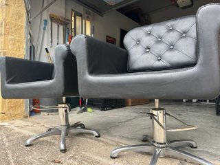 Sillón Peluquería/Barbería Negro Giratorio