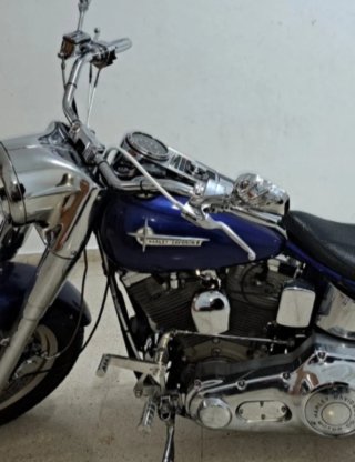 Harley-Davidson Cruiser Azul y Plata