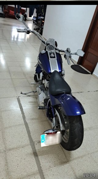 Harley-Davidson Cruiser Azul y Plata