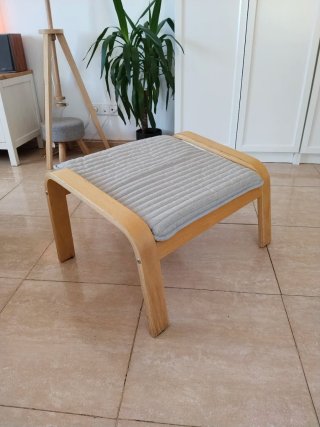 Butaca Ikea POÄNG + Reposapiés Madera