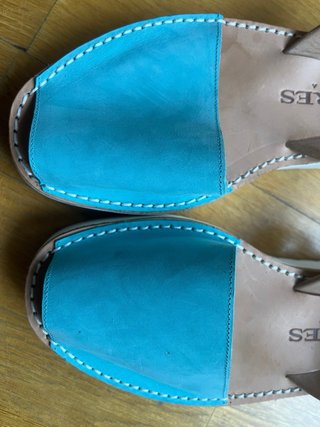Abarcas mujer TORRES Piel Azul Talla 39.