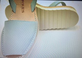 Abarcas mujer TORRES Piel Azul Talla 39.