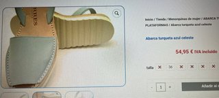 Abarcas mujer TORRES Piel Azul Talla 39.