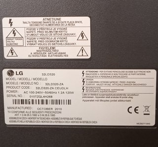 TV LG LCD 32 Mod. 32LD320-Z