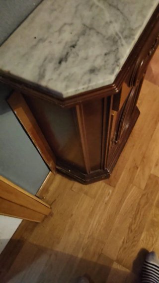 Mueble aparador clásico madera mármol