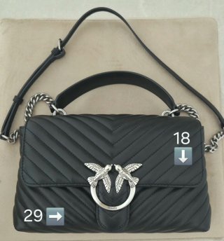 Borsa Pinko nera con manico a mano