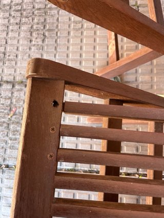 Conjunto 4 sillas madera con cojines