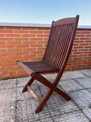 Conjunto 4 sillas madera con cojines