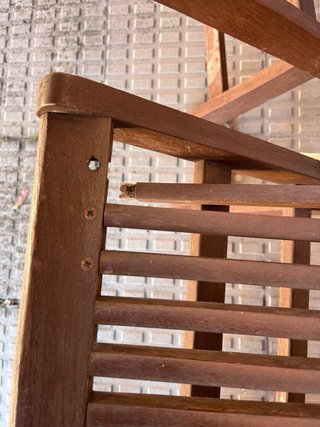 Conjunto 4 sillas madera con cojines