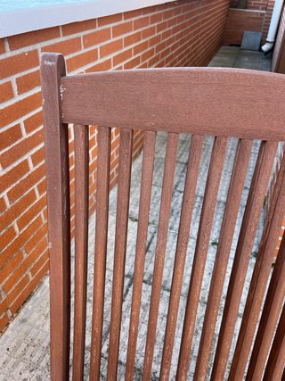 Conjunto 4 sillas madera con cojines