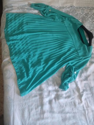Blusa mujer talla única color turquesa