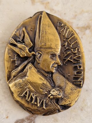 Medaglia Bronzo Dorato Paolo VI - 1968