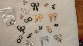 Lote Pendientes Oro y Plata