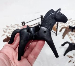 LOTE PLAYMOBIL AÑOS 80 5 CABALLOS + CERCA