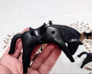 LOTE PLAYMOBIL AÑOS 80 5 CABALLOS + CERCA