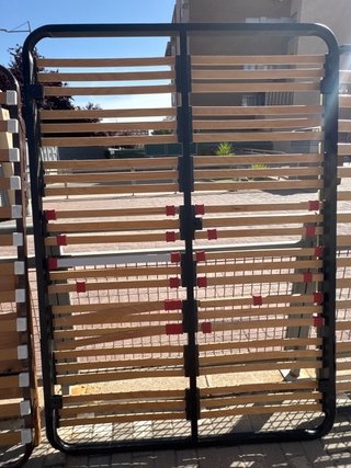 Somier 135x190 lamas madera