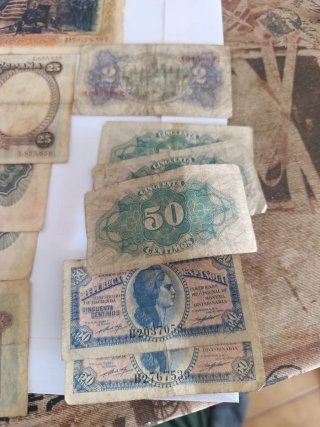 Lote 11 Billetes República Española Usados