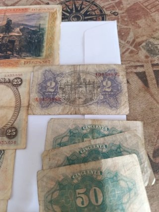 Lote 11 Billetes República Española Usados