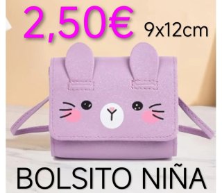 Bolso niña 9x12cm Conejita