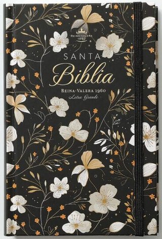 Biblia RV1960 - Letra Grande - Negro - floral