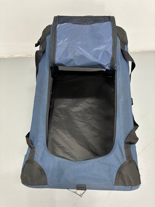 Transportín para gato/perro azul y negro