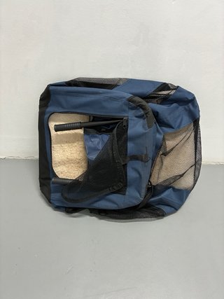 Transportín para gato/perro azul y negro