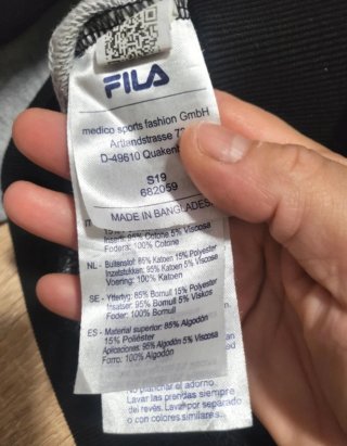 Sudadera Fila negra y gris