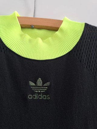 Vestido largo Adidas negro y rosa
