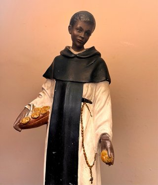 Imagen devocional de San Martín de Porres 32 cm