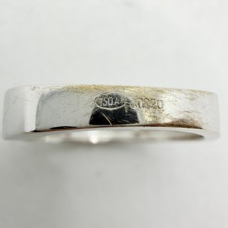 Anillo de oro blanco 18k circonitas, 4.8 g, T-15.