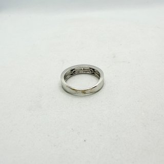 Anillo de oro blanco 18k circonitas, 4.8 g, T-15.