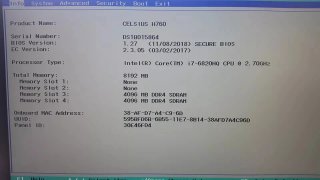 Fujitsu Celsius H760 WORKSTATION i7-6820HQ SSD 1TB