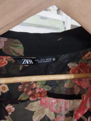 Camicia donna Zara boho con motivo floreale
