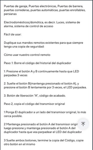 Mando garaje ERREKA LUNA 433.92MHz