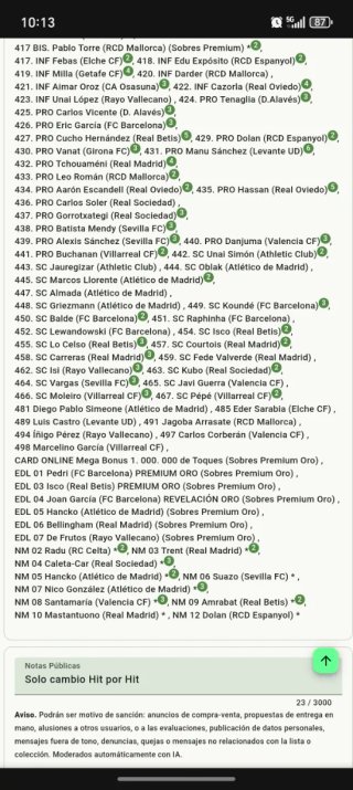 Cambio de Cromos Adrenalyn XL LaLiga 2025-26