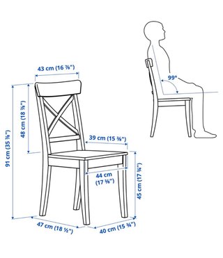 Silla IKEA Blanca Madera