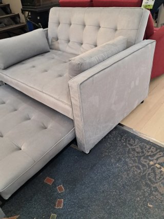 Sofá Cama Beige/Gris Tela