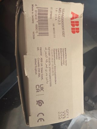 Disyuntor ABB MS132 1.6-2.5A Nuevo