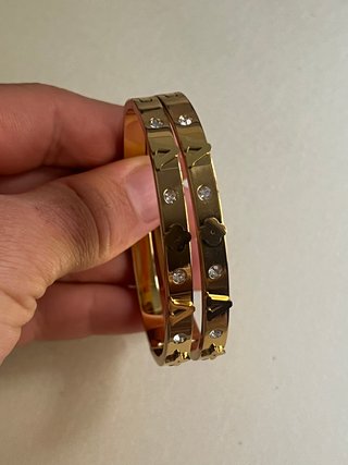 Pulseras Doradas con Cristales