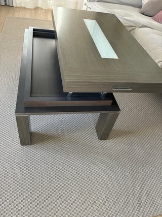 Mesa de centro moderna madera y cristal