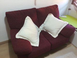 Sofá de 2 plazas en tela