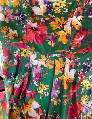 Vestido Etxart & Panno verde estampado floral