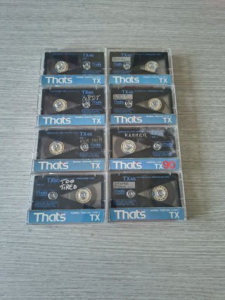 10 musicassette Scotch c-120 + 8 That's TX